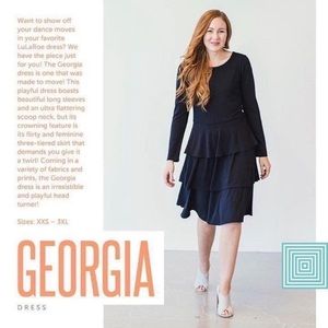 LuLaRoe Solid Black Georgia dress, size XS